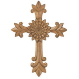 Dicksons WCR-185 Wall Cross Brown Medallion Resin 11.5In