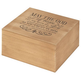 Dicksons WOODBOX-102 Keepsake Wood Box May The God Of Hope