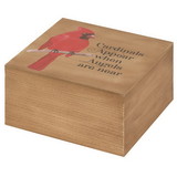 Dicksons WOODBOX-107 Keepsake Wood Box Cardinals Appear Angel