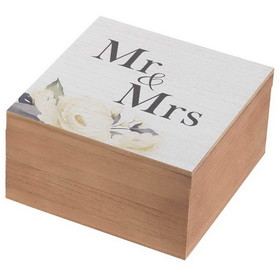 Dicksons WOODBOX-116 Keepsake Box Mr & Mrs Mdf