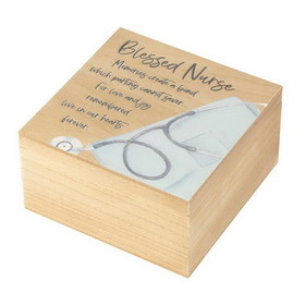 Dicksons WOODBOX-124 Wood Box Blessed Nurse