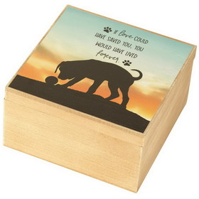 Dicksons WOODBOX-140 Keepsake Box Dog If Love Could Have Mdf