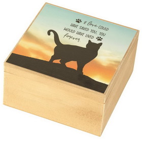 Dicksons WOODBOX-141 Keepsake Box Cat If Love Could Have Mdf