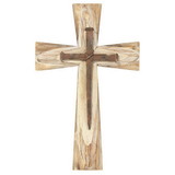 Dicksons WWC-74 Wood Wall Cross With Nails Resin 19.5In