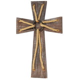 Dicksons WWC-76 Wall Cross Wood With Rope 20H