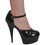 Karo's Shoes 0011 approximately 6" Heel, Black, Size 14
