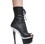 Karo's Shoes 0052-1 leather - open toe - approximately 7", black leather, Size 10