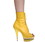 Karo's Shoes 0052 Open Toe approximately 6" Heel, Yellow Leather, Size 10