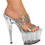 Karo's Shoes 0481 approximately 7" Heel, Clear-Baby Blue r/s, Size 10