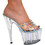 Karo's Shoes 0488 approximately 7" Heel, Clear-Baby Blue r/s, Size 12