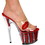 Karo's Shoes 0583 approximately 7" Heel, Clear-Red Lip, Size 10