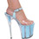 Karo's Shoes 0968-8" approximately 8" Heel, Clear-Baby Blue, Size 12