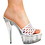 Karo's Shoes 10017-6" approximately 6" Heel, White Mesh, Size 10