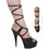 Karo's Shoes 1083 approximately 6" Heel, Black Patent, Size 10