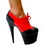 Karo's Shoes 3132 approximately 7" Heel, Black &amp; Red Patent, Size 10
