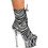 Karo's Shoes 3149 approximately 7" Heel, Black &amp; Silver Zebra, Size 10