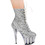 Karo's Shoes 3160 approximately 7" Heel, Black Glitter, Size 12