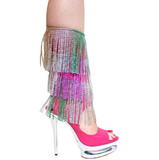 Karo's Shoes 3268-K/H-Rhinestone Hot Pink Leather with Rainbow Rhinestones 6