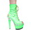 Karo's Shoes 3340 leather - approximately 7", neon green leather, Size 10