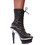 Karo's Shoes 3359-Ankle-Boot Spiky Leather with Zipper, 7" Heels, Black Spiky Leather with Zipper, Size 10