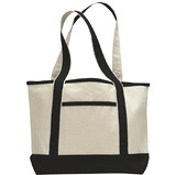 Q-Tees Q125800 Small Canvas Delux Tote