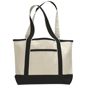 Q-Tees Q125800 Small Canvas Delux Tote