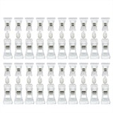 20 Pack Plastic Rotatable Sign Clip Double Head Pop Clip Rotatable Price Stand for Racks Shelves 0.79" x3.6"