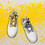 TOPTIE Metallic Glitter Flat Shoelaces 45 Inch, Fashion Bling Colored Shoelaces - Bronze