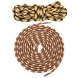 TOPTIE 2 Pairs Wave Shape Shoelaces, Heavy-duty Boot Round Rope for Hiking & Jogging Shoes
