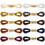 TOPTIE 10 Pair Dress Shoe Laces, Colored Round Waxed Shoelaces for Tuxedo Leather Shoes, Shoe Strings