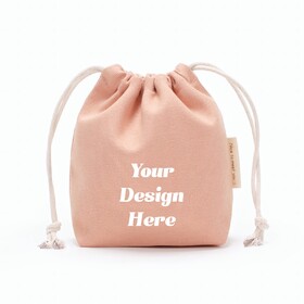 Muka Custom Canvas Drawstring Pouch Cotton Storage Bag Coin Cosmetic Holder