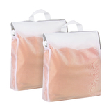 Muka 2 Pcs Mesh Laundry Bag with Handles, Side Widening, Large Opening with Zipper.