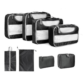 Muka 8 Set Packing Cubes for Suitcases Travel Luggage Organizers with Shoes Bag Laundry Bag Comestic Bag