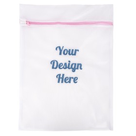 TOPTIE Custom Embroidered Fine Mesh Laundry Bag Personalized Logo Washing Bag for Dirty Clothing
