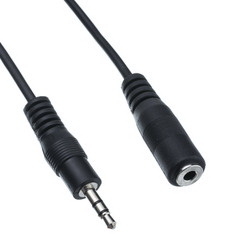 LINDY 21B2-12317 6ft Mini 3.5mm Stereo Extension Cable, Male to Female 3.5mm