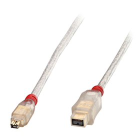 LINDY 30786 2m Premium FireWire 800 Cable - 4 Pin Male to 9 Pin Bilingual Male