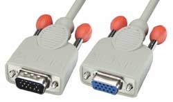 LINDY 31541 2m VGA Cable - Standard VGA Monitor Extension Cable (15HDM/15HDF)