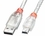 LINDY 31686 3m USB 2.0 Cable, Type A to mini B, Transparent