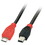 LINDY 31718 1m USB OTG Cable - Black, Type Micro-B to Mini-B
