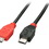 LINDY 31758 0.5m USB 2.0 OTG Cable - Black, Type Micro-B to Micro-B