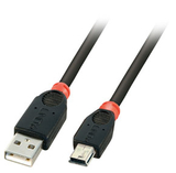 LINDY 31887 5m USB 2.0 Cable, Type A to mini B, Black