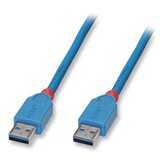 LINDY 31901 1m USB 3.0 Cable Pro - Type A Male to A Male, Blue