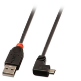 LINDY 31975 0.5m USB Micro-B Cable, 90 Degree Right Angle
