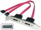 LINDY 33121 2 Port SATA Backplate Adapter, 0.25m