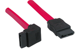 LINDY 33443 SATA Cable - Short Right-Angled (90°) Connector, 0.5m