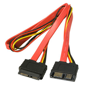 LINDY 33650 0.5m Slimline SATA Extension Cable (Combined Data &amp; Power)