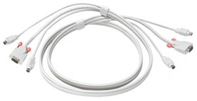 LINDY 33711 Premium KVM Combo Cable, 1m