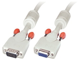 LINDY 36361 1m VGA Cable - Premium SVGA Monitor Extension Cable, Gray