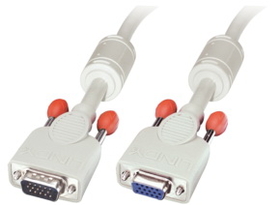 LINDY 36361 1m VGA Cable - Premium SVGA Monitor Extension Cable, Gray