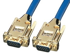 LINDY 37248 10m VGA Cable&mdash;Premium Gold SVGA Monitor Cable, (15HDM/15HDM)